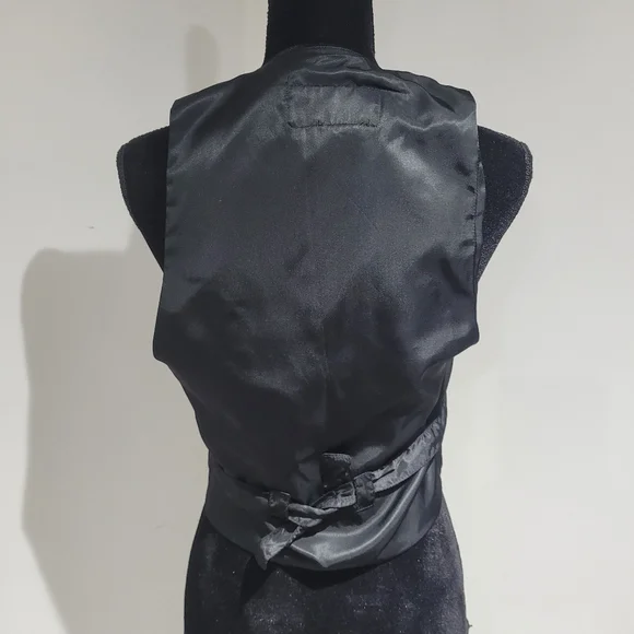 B.B. Dakota Leatherwear Women's Vintage Suede Button Down Vest Black Western - Picture 6 of 10